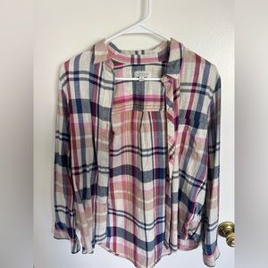 Plaid lucky brand button down